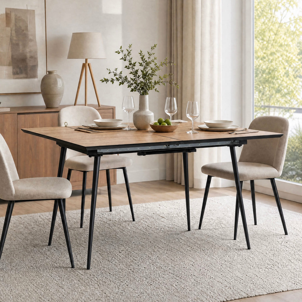 Scandi - Scandinavian Style Extendable Dining Table - Natural