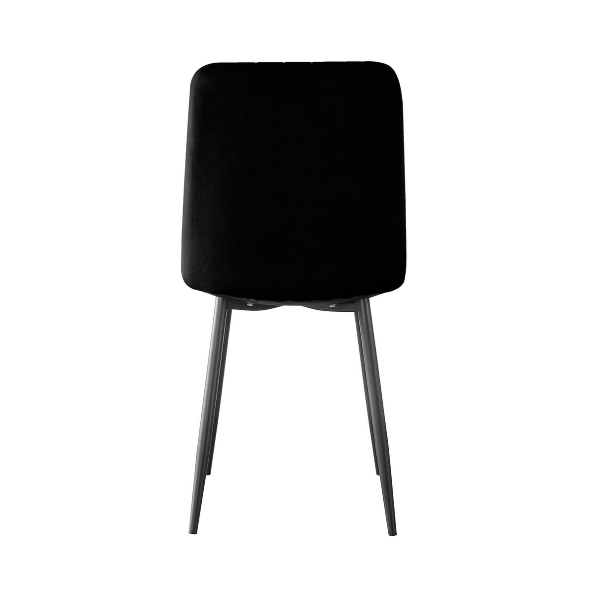 Velvet - Lot De 4 Chaises Repas - Velours - Noir