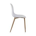 Scandi - Juego de mesa de comedor redonda + 4 sillas - Blanco