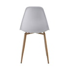 Scandi - Juego de mesa de comedor redonda + 4 sillas - Blanco