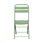 Baca - Ensemble Table + 2 Chaises De Jardin Pliable En Métal - Vert