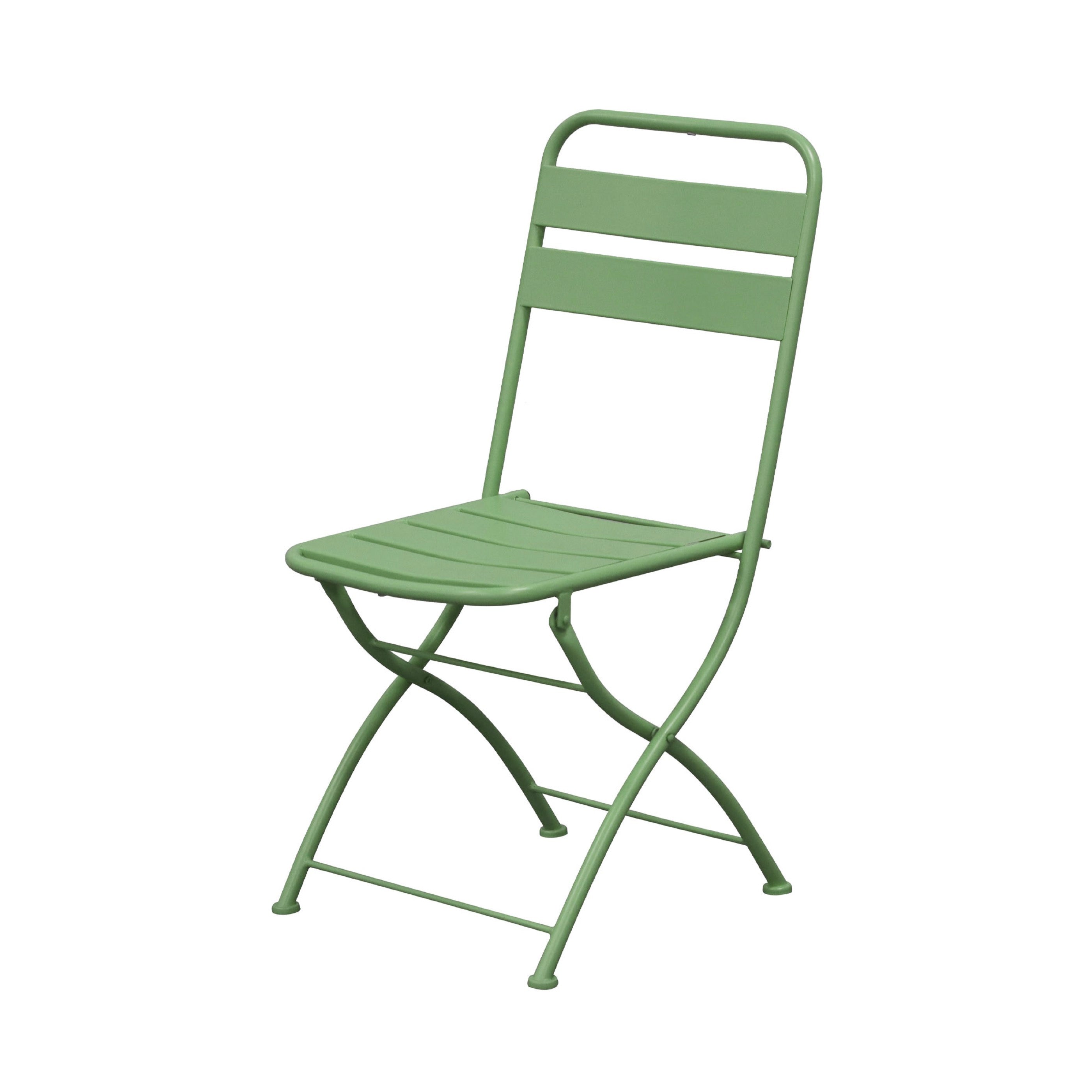 Baca - Ensemble Table + 2 Chaises De Jardin Pliable En Métal - Vert