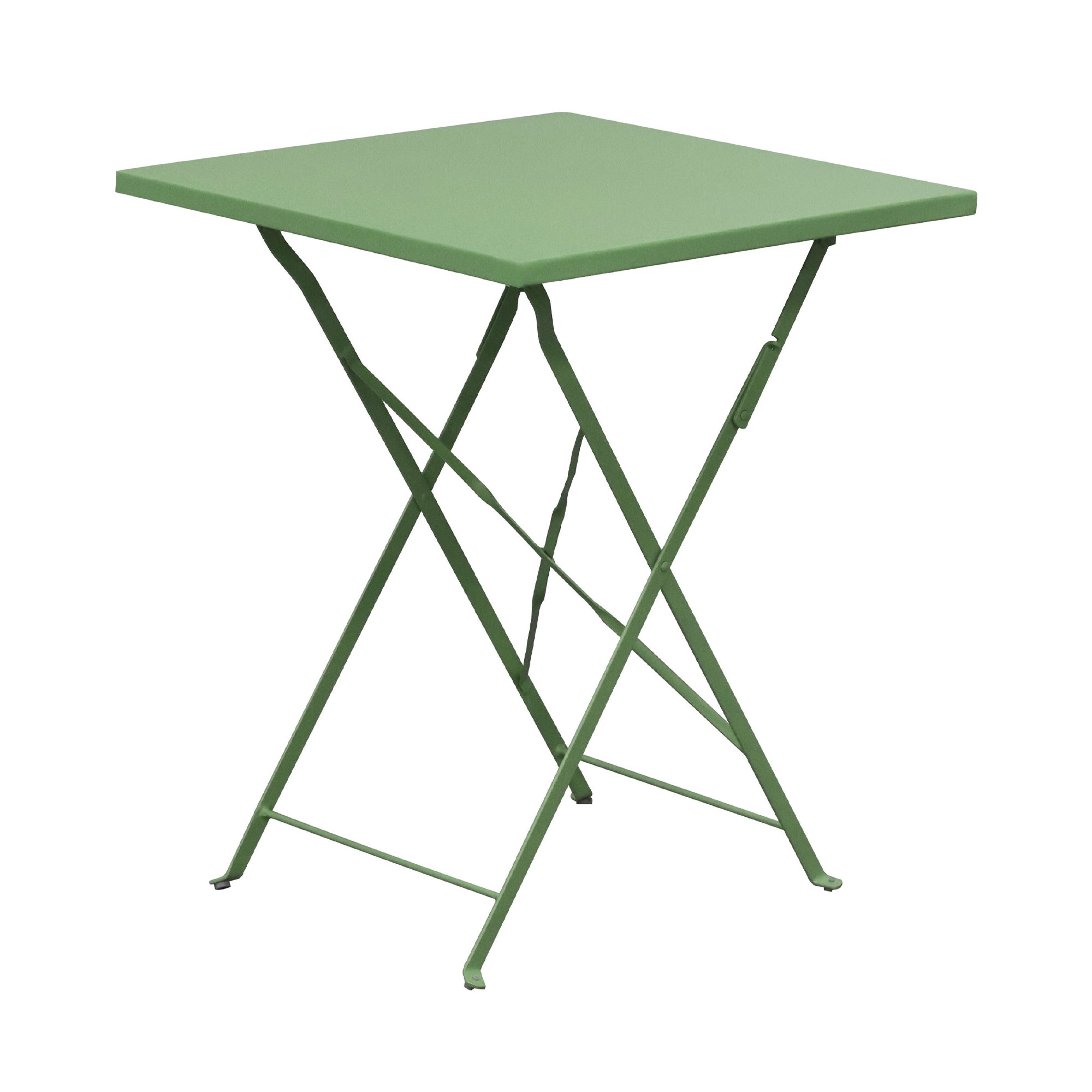 Baca - Conjunto Mesa + 2 Sillas de Jardín de Metal - Verde