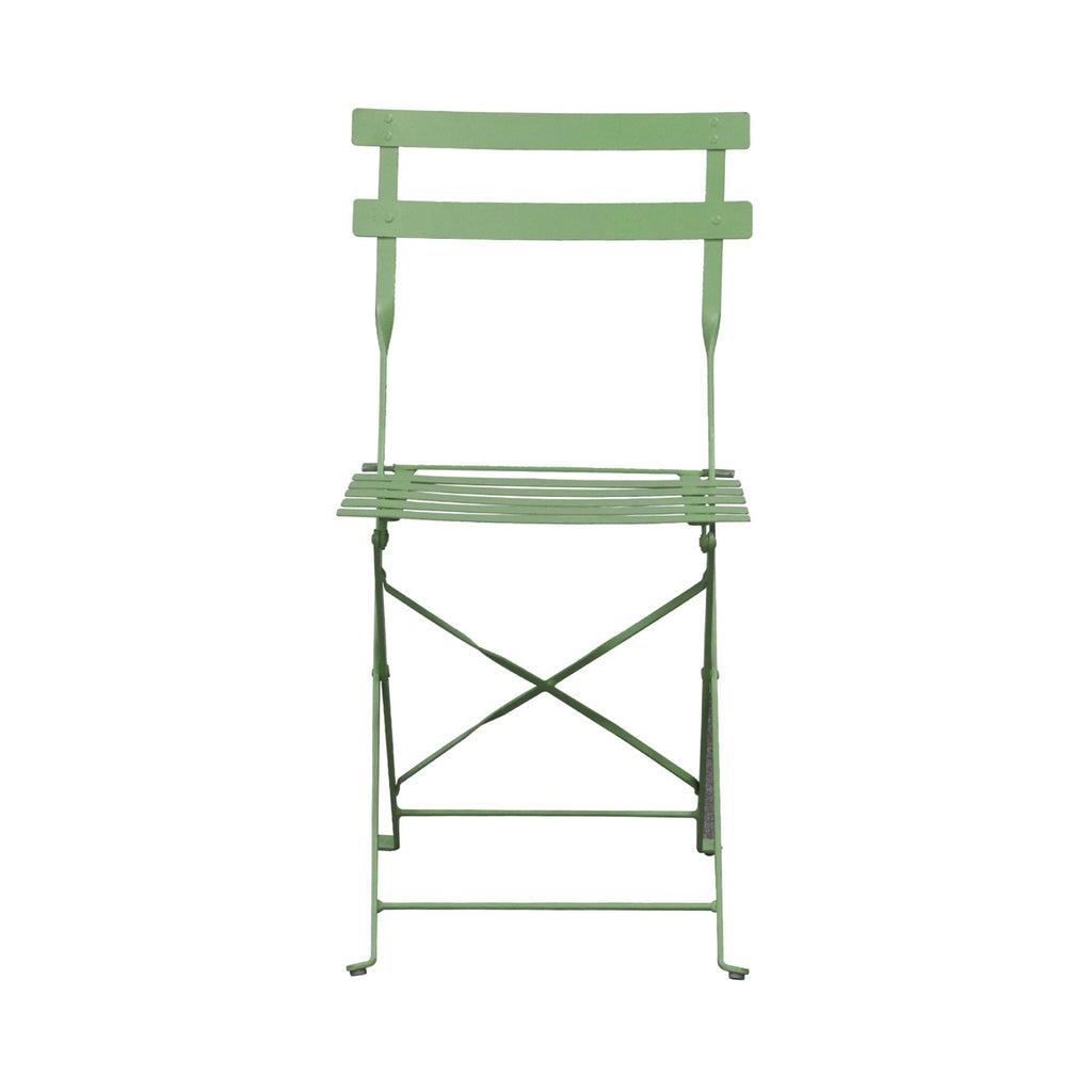 Baca - Conjunto Mesa + 2 Sillas de Jardín de Metal - Verde