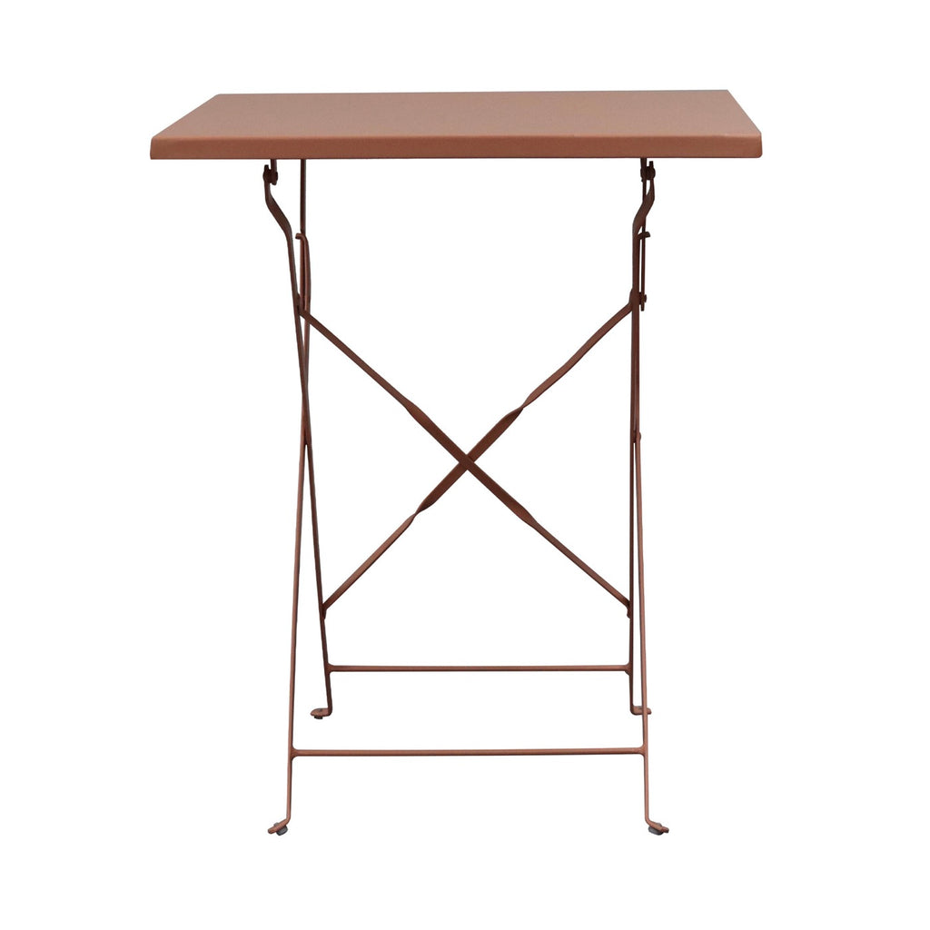 Baca - Table + 2 Metal Garden Chairs Set - Terracotta