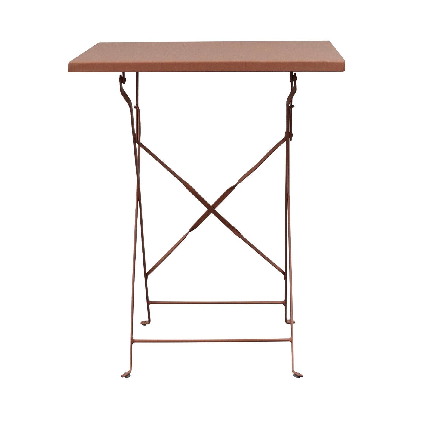 Baca - Table + 2 Metal Garden Chairs Set - Terracotta