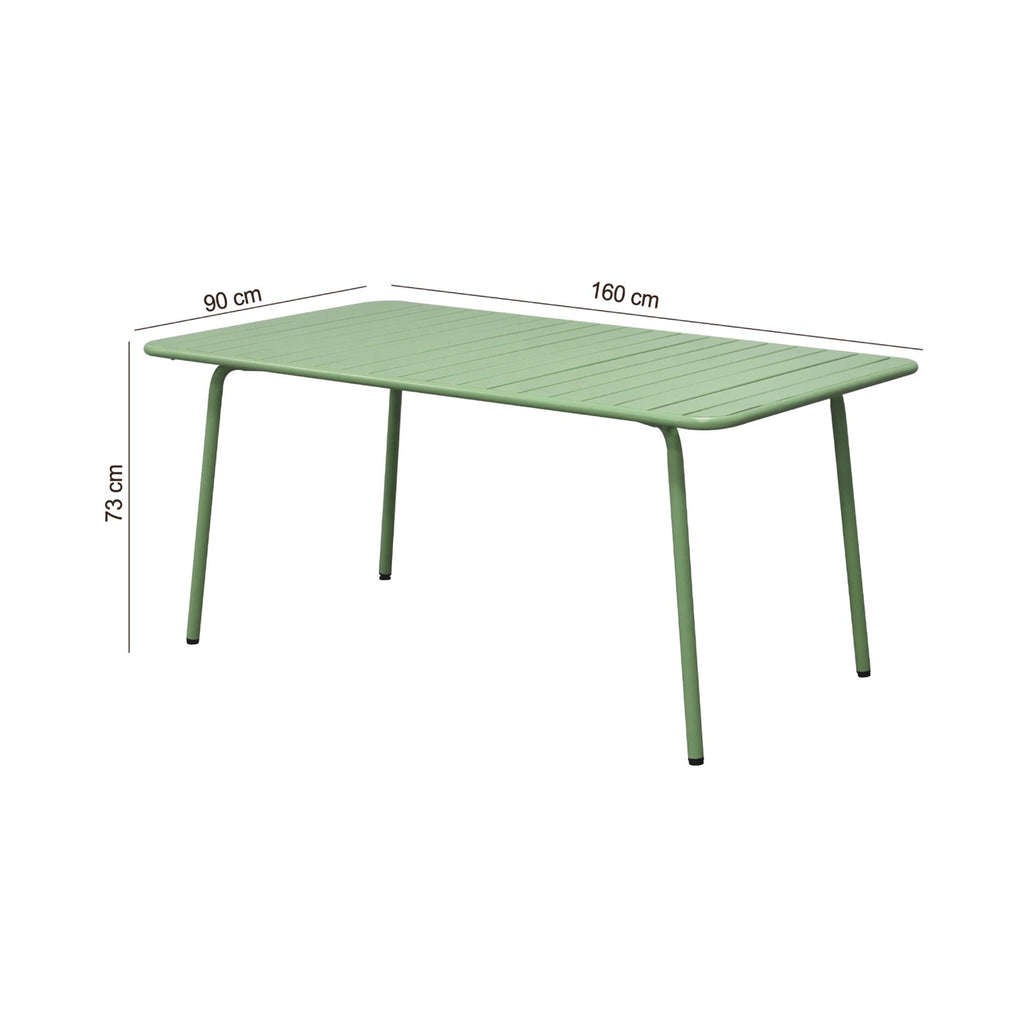 Baca - Mesa de Jardín de Metal - Verde