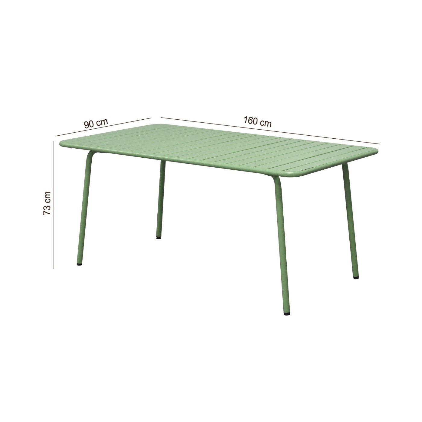 Baca - Mesa de Jardín de Metal - Verde