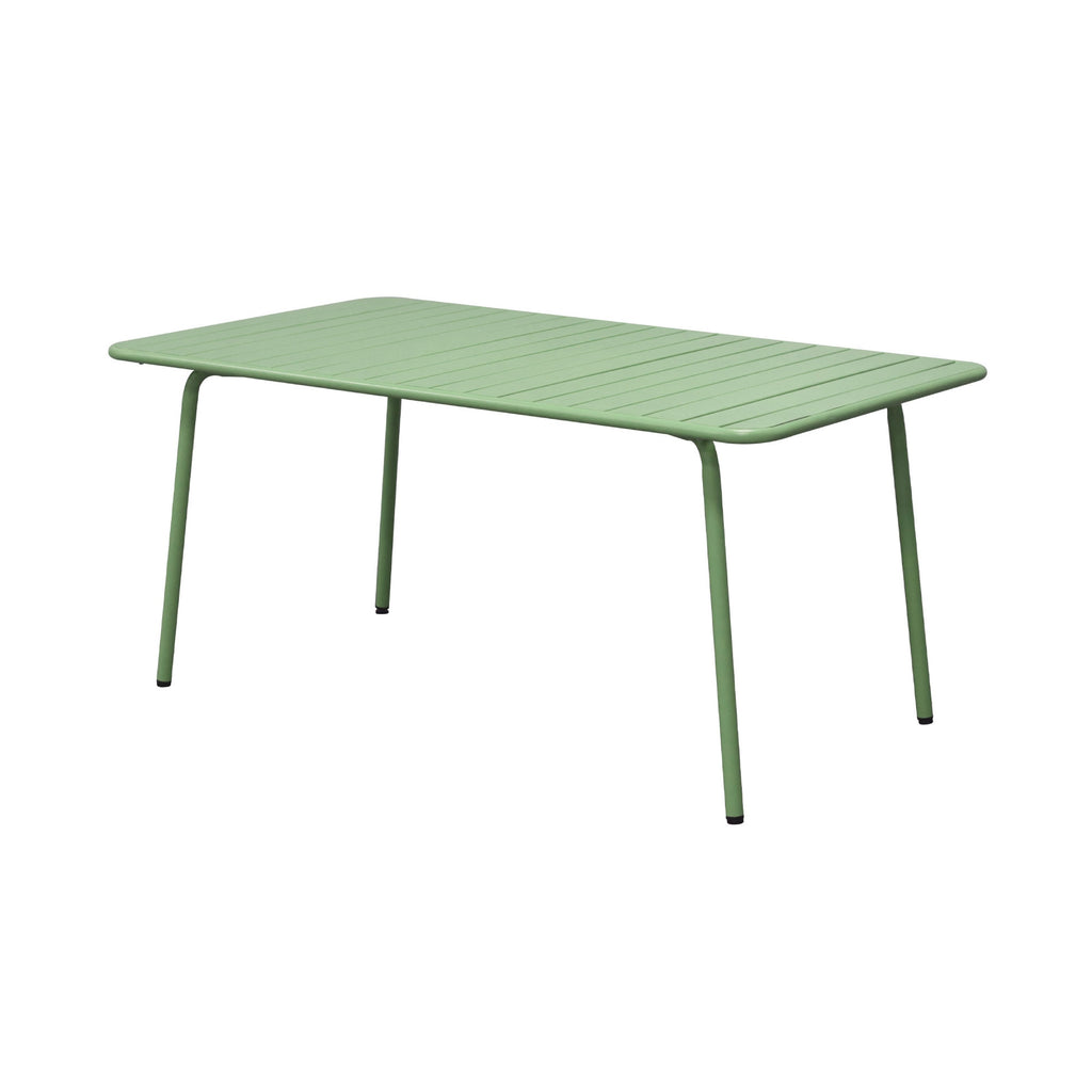 Baca - Ensemble Table De Jardin + 4 Fauteuils En Métal - Vert