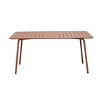 Baca - Ensemble Table De Jardin + 4 Fauteuils En Métal - Terracotta