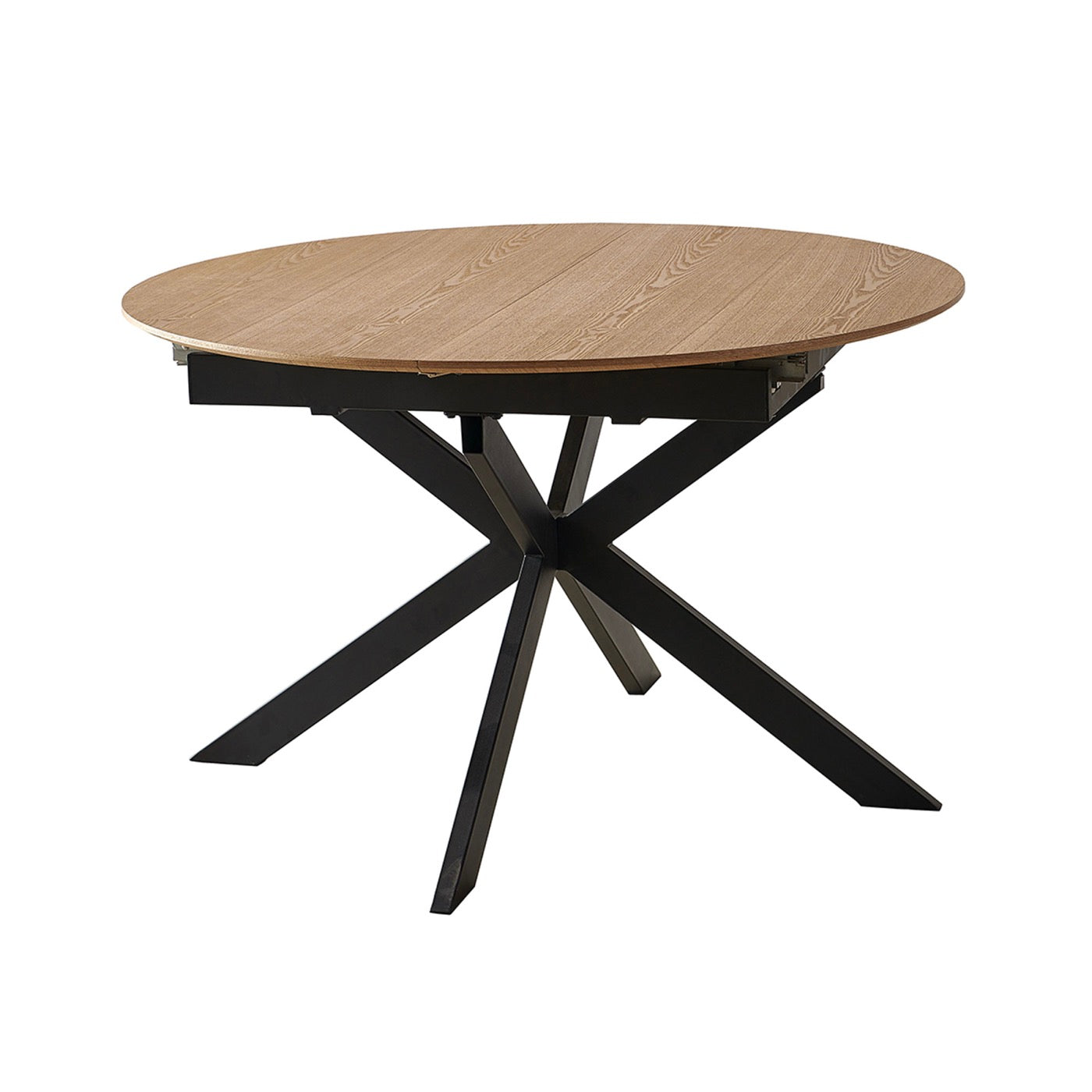 Venter - Mesa de Comedor Extensible con Patas de Metal - Natural