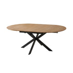 Venter - Mesa de Comedor Extensible con Patas de Metal - Natural
