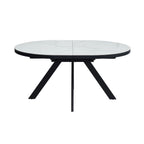 Inski - Table À Manger Ovale Extensible - 6 Places - Blanc