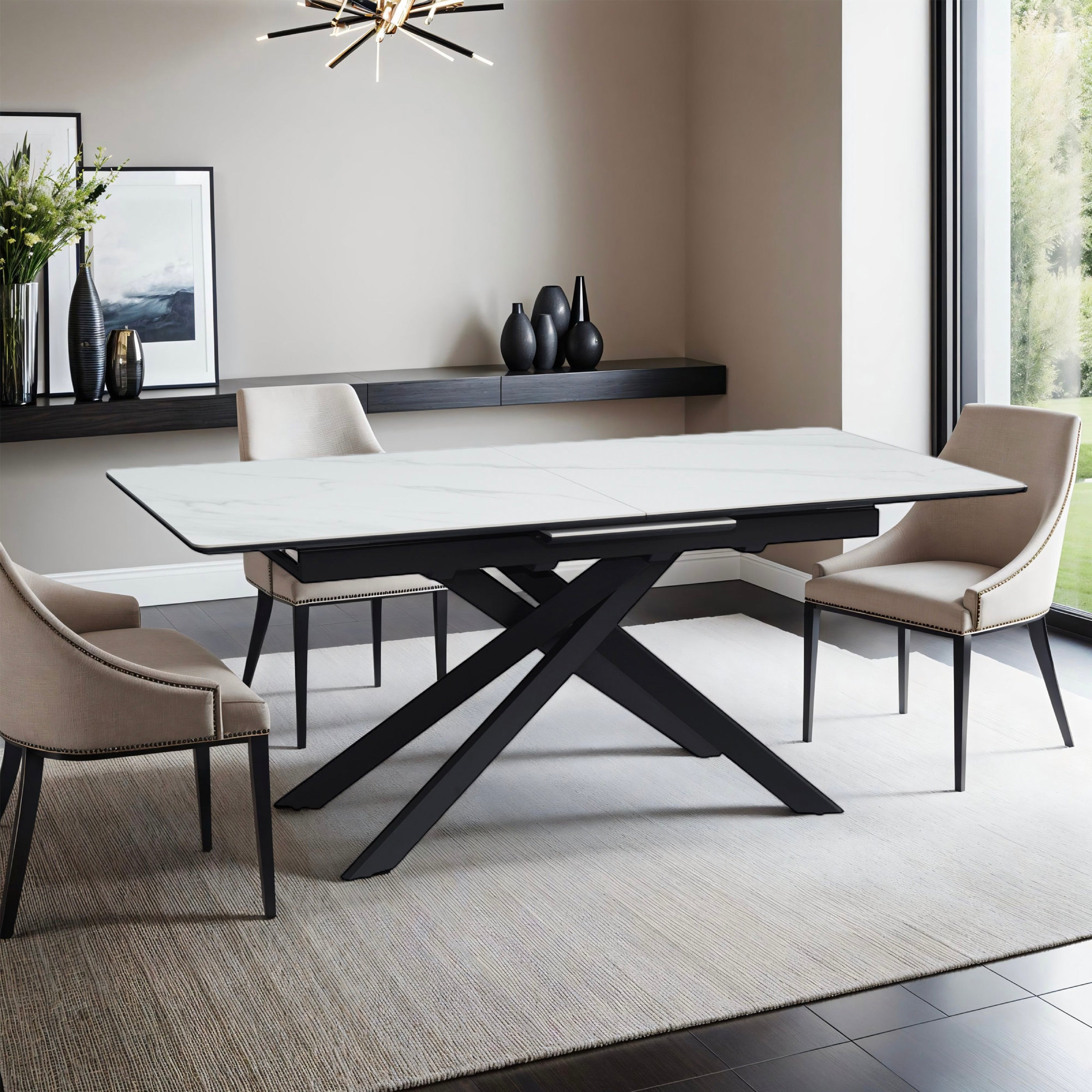 Inski - Extendable Dining Table - White