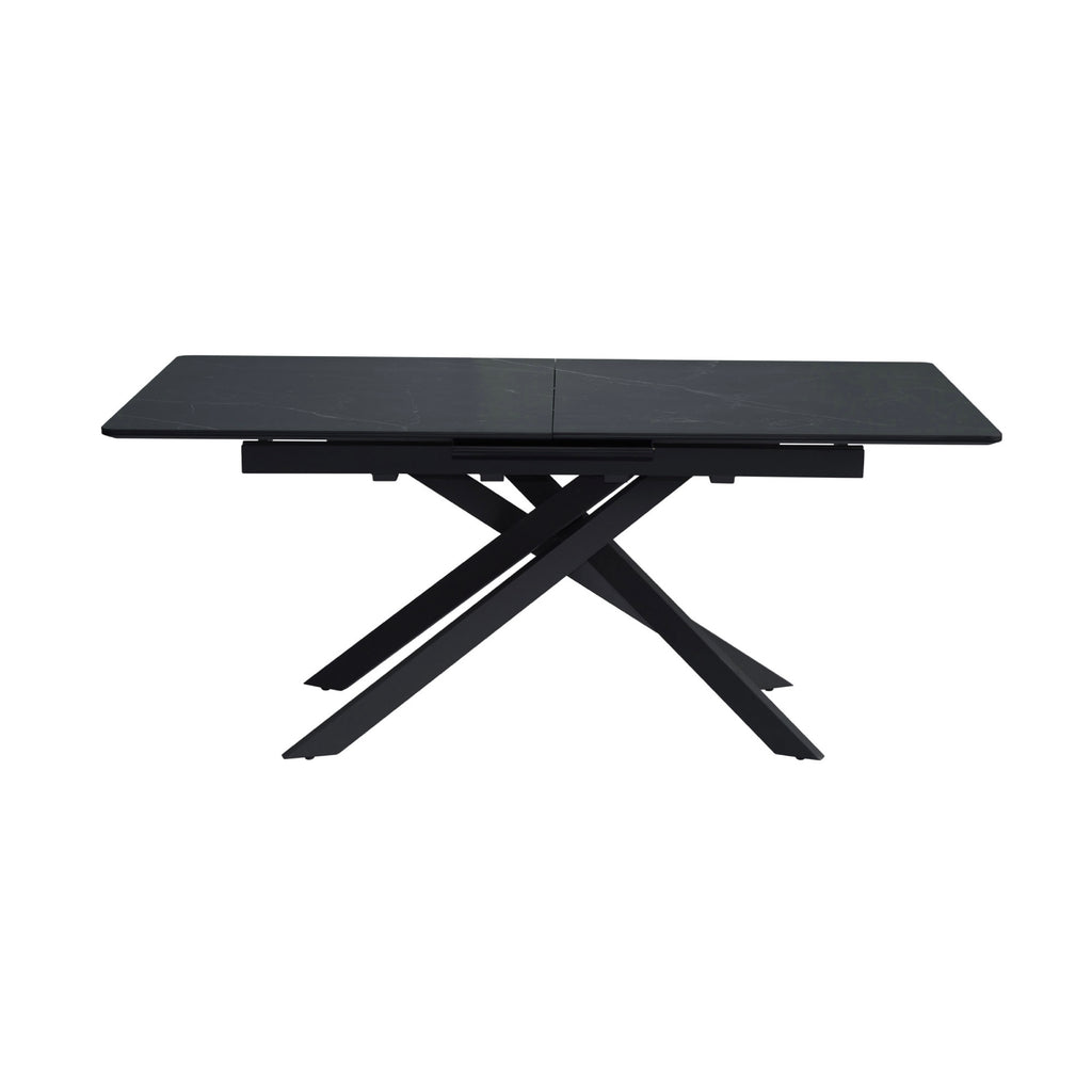 Inski - Mesa de comedor extensible - 8 plazas - Negro