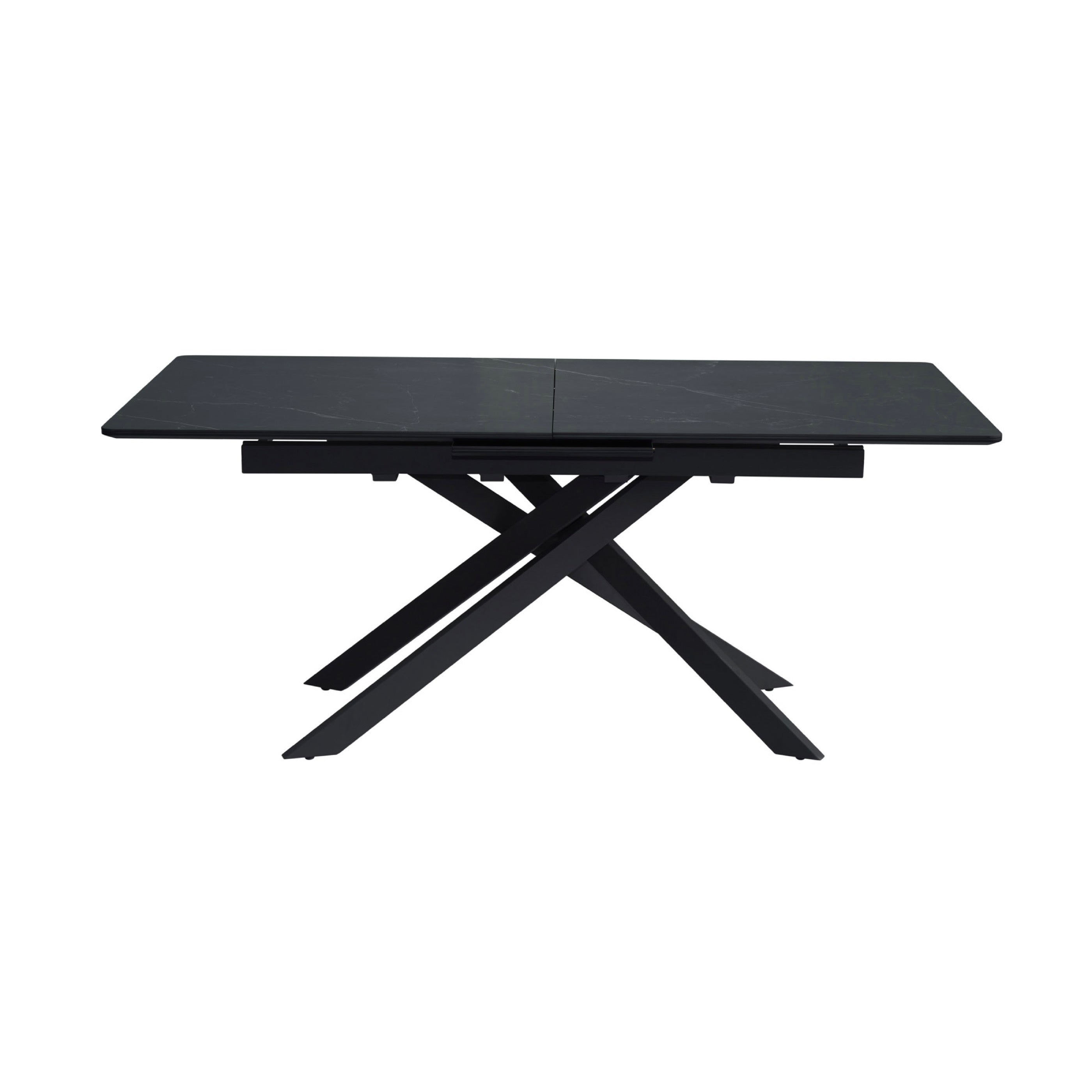 Inski - Mesa de comedor extensible - 8 plazas - Negro