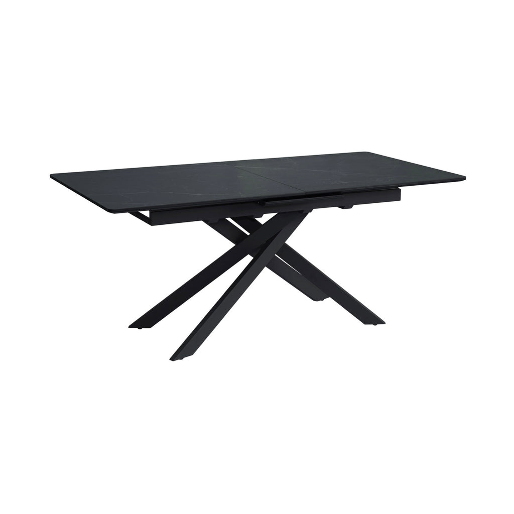 Inski - Mesa de comedor extensible - 8 plazas - Negro