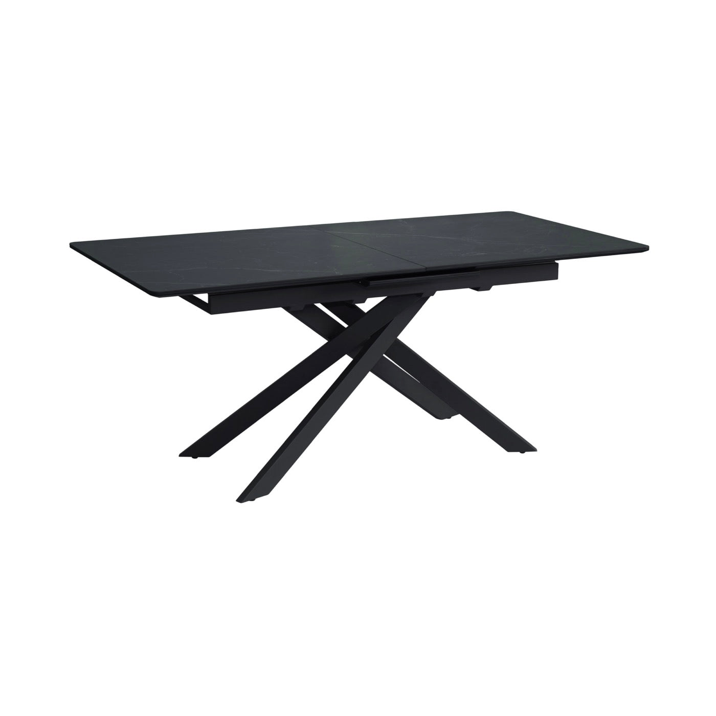 Inski - Mesa de comedor extensible - 8 plazas - Negro