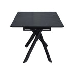 Inski - Mesa de comedor extensible - 8 plazas - Negro
