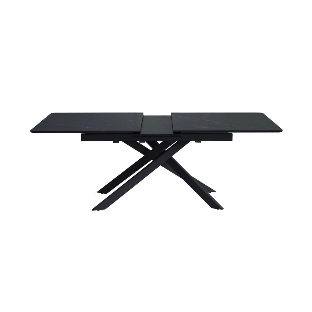 Inski - Mesa de comedor extensible - 8 plazas - Negro