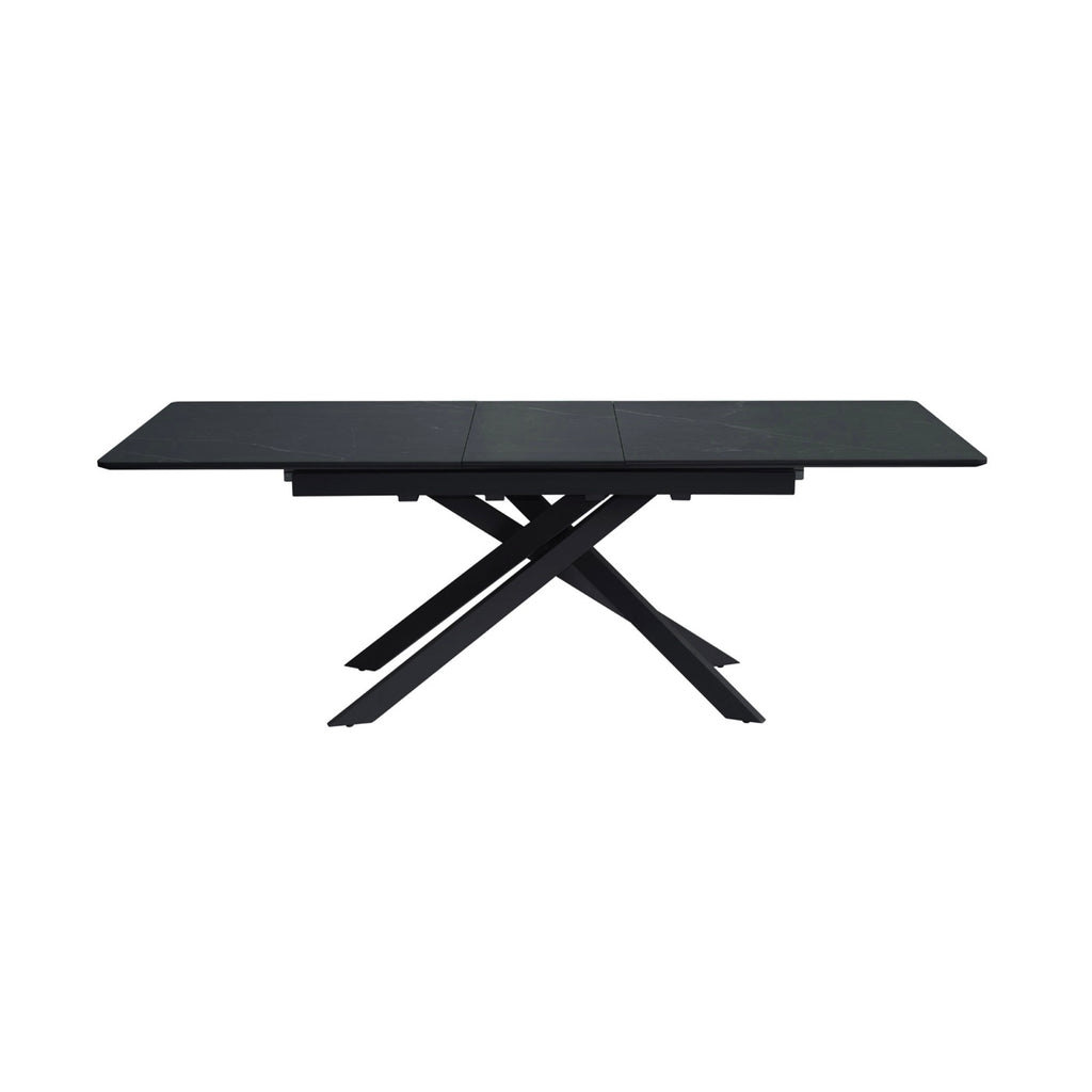 Inski - Mesa de comedor extensible - 8 plazas - Negro
