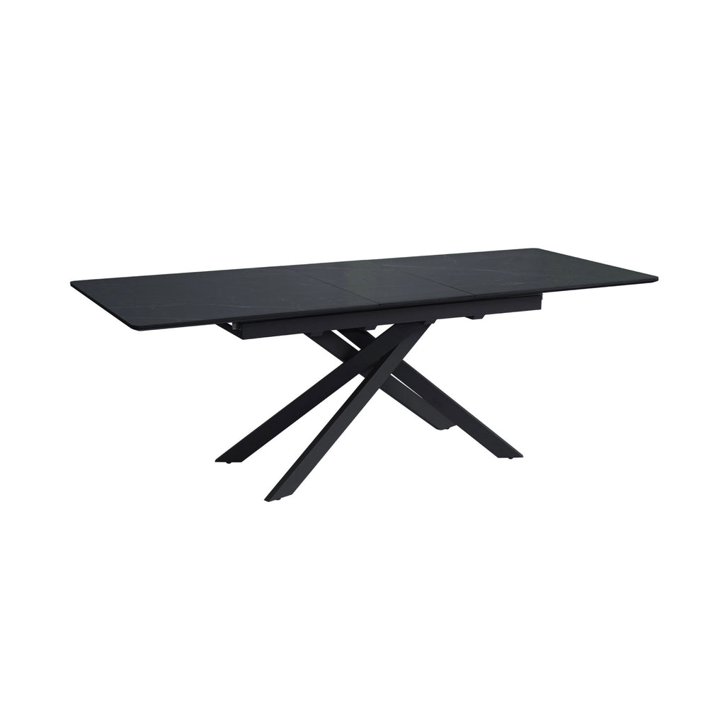 Inski - Mesa de comedor extensible - 8 plazas - Negro