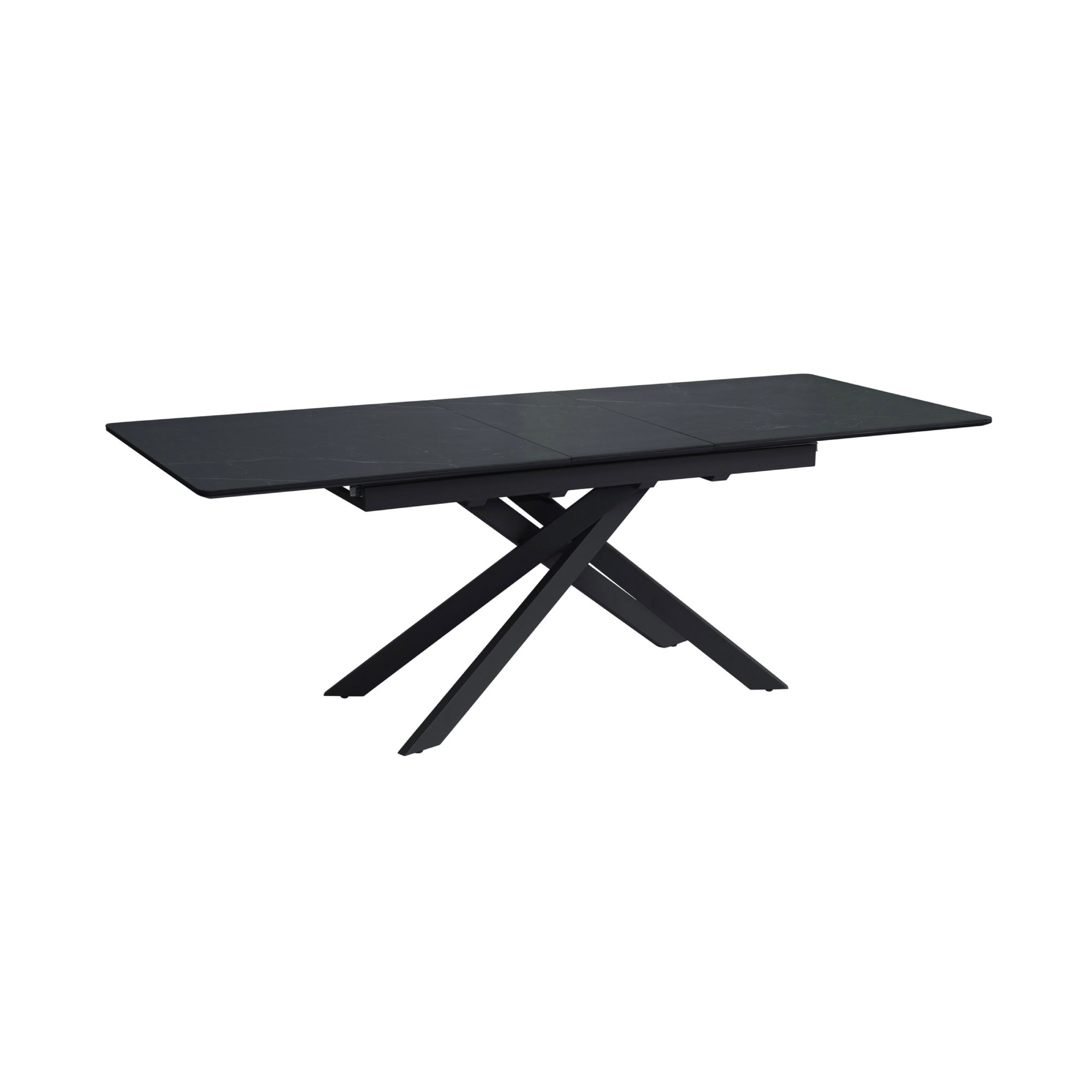 Inski - Mesa de comedor extensible - 8 plazas - Negro