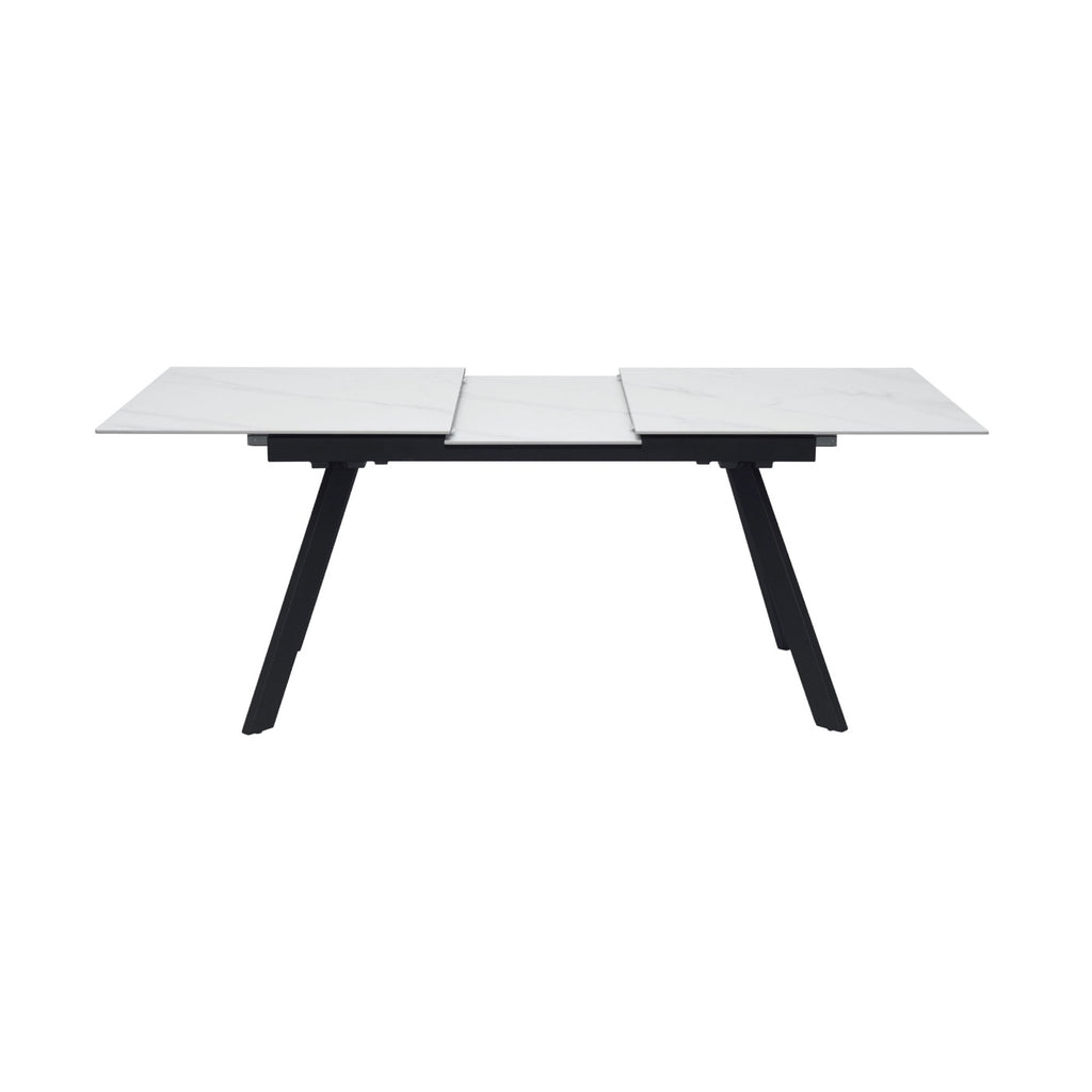 Inski - Extendable Ceramic Dining Table - White