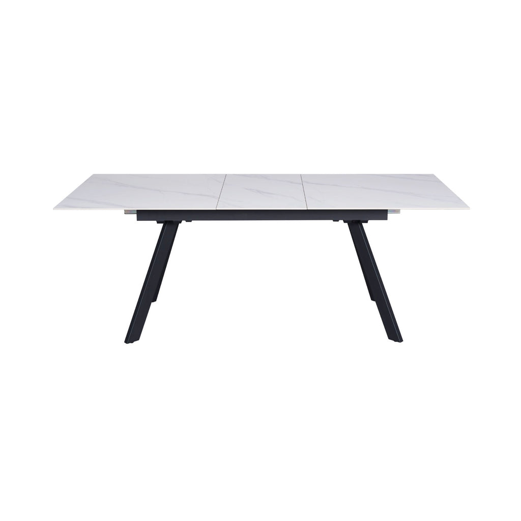 Inski - Extendable Ceramic Dining Table - White
