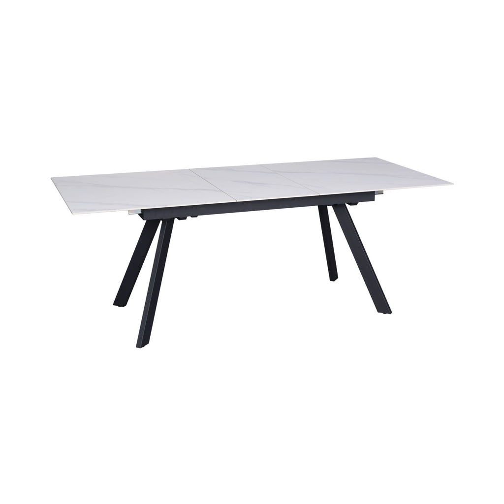 Inski - Extendable Ceramic Dining Table - White