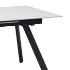 Inski - Extendable Ceramic Dining Table - White