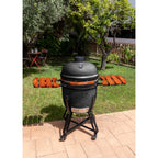 Barbecue Kamado - Barbecue Fumoir En Céramique - Noir