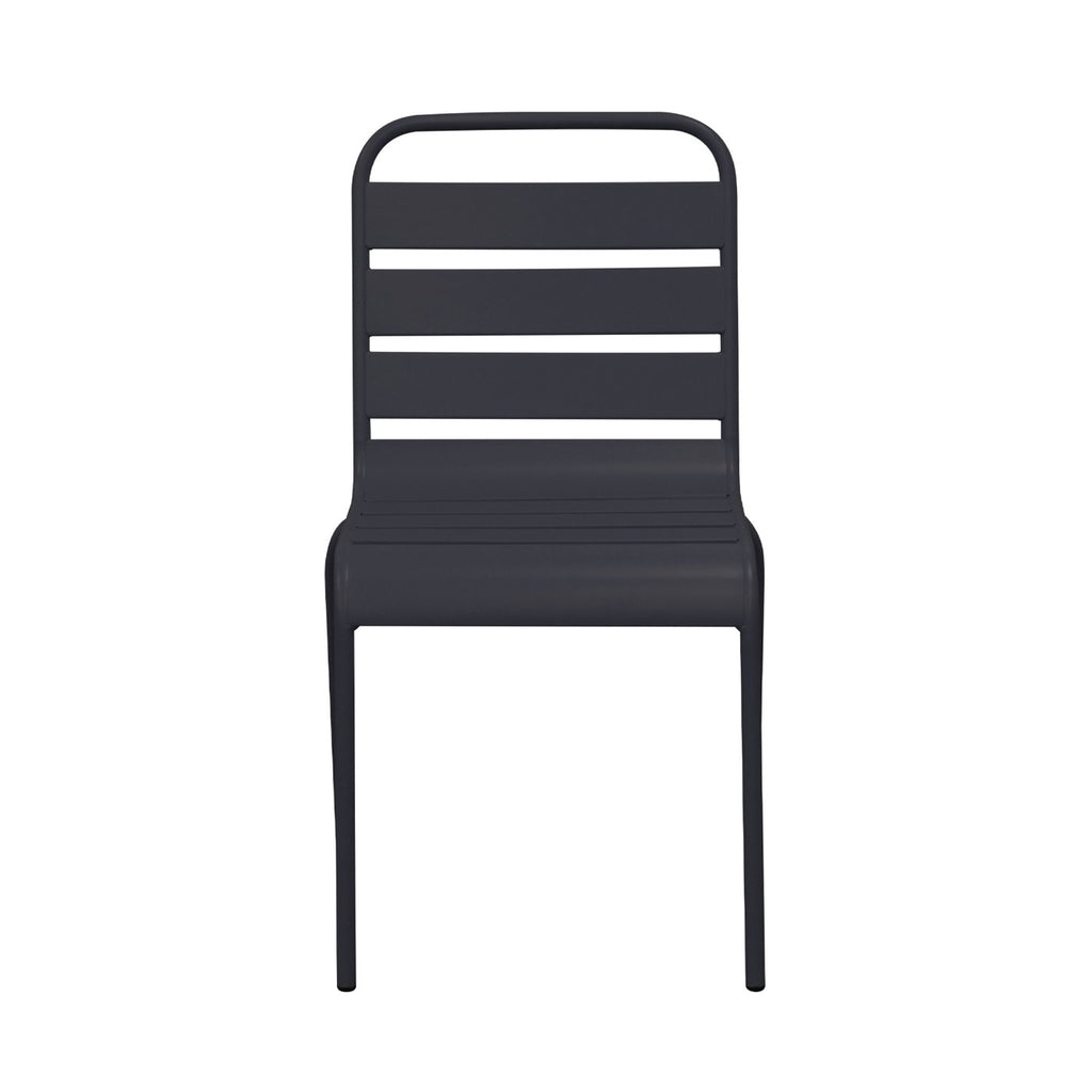 Baca - Ensemble Table + 4 Chaises + 2 Fauteuils En Métal - Gris