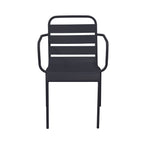 Baca - Ensemble Table + 4 Chaises + 2 Fauteuils En Métal - Gris
