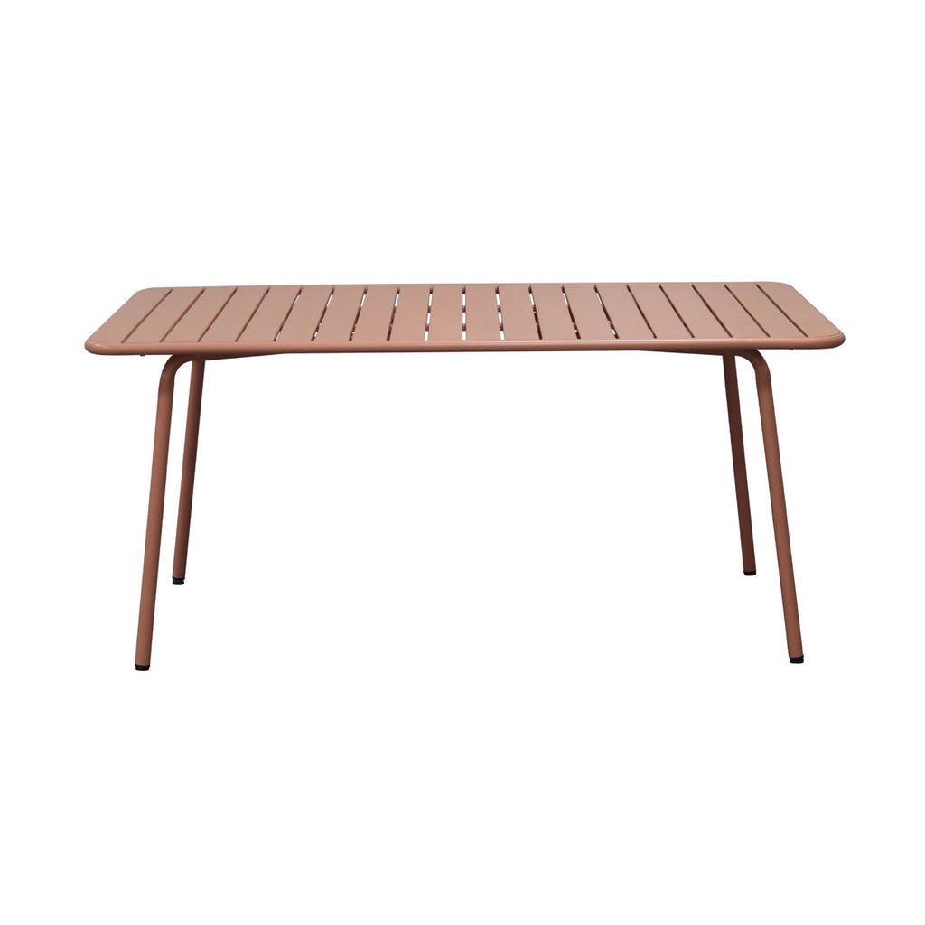 Baca - Ensemble Table + 4 Chaises + 2 Fauteuils En Métal - Terracotta