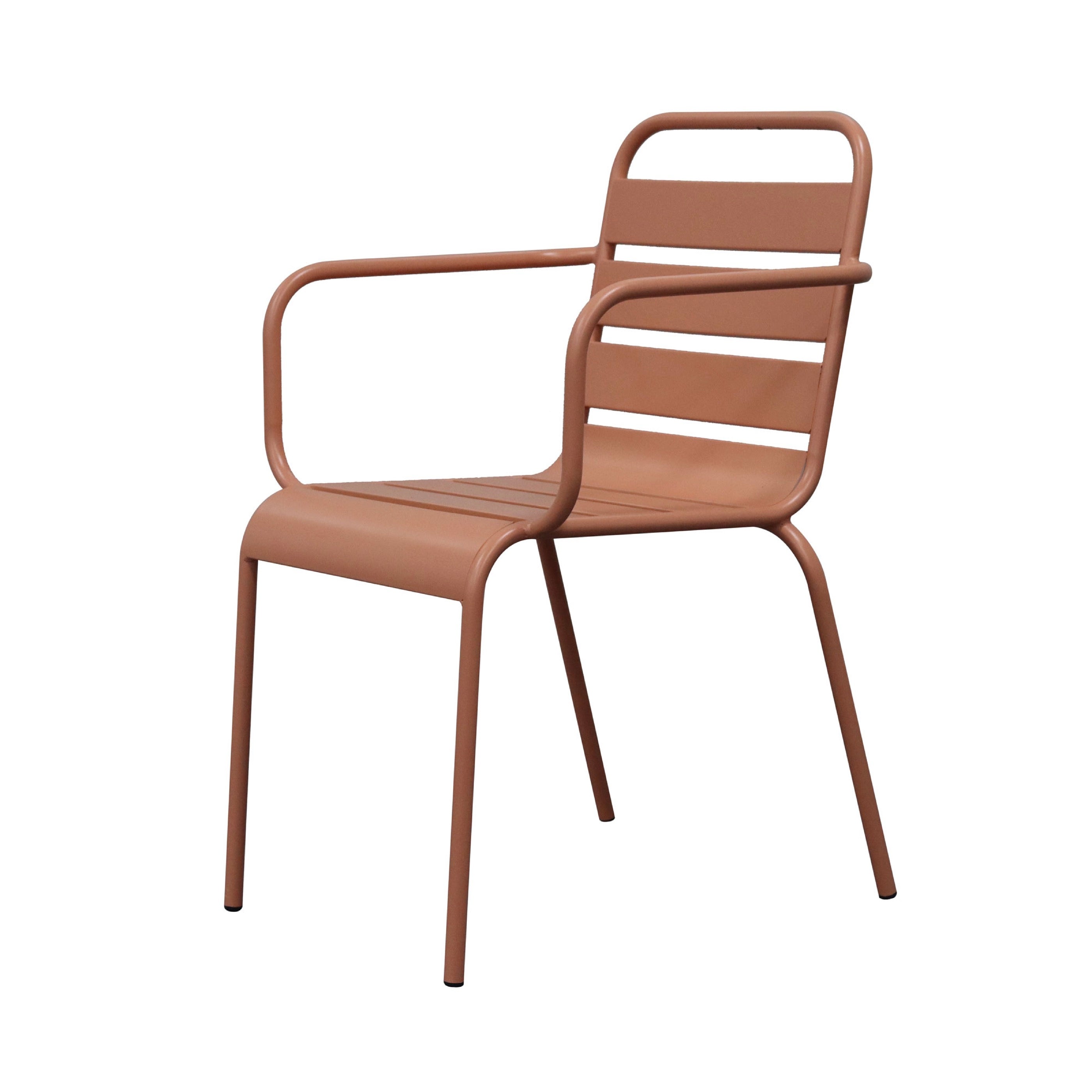 Baca - Ensemble Table + 4 Chaises + 2 Fauteuils En Métal - Terracotta