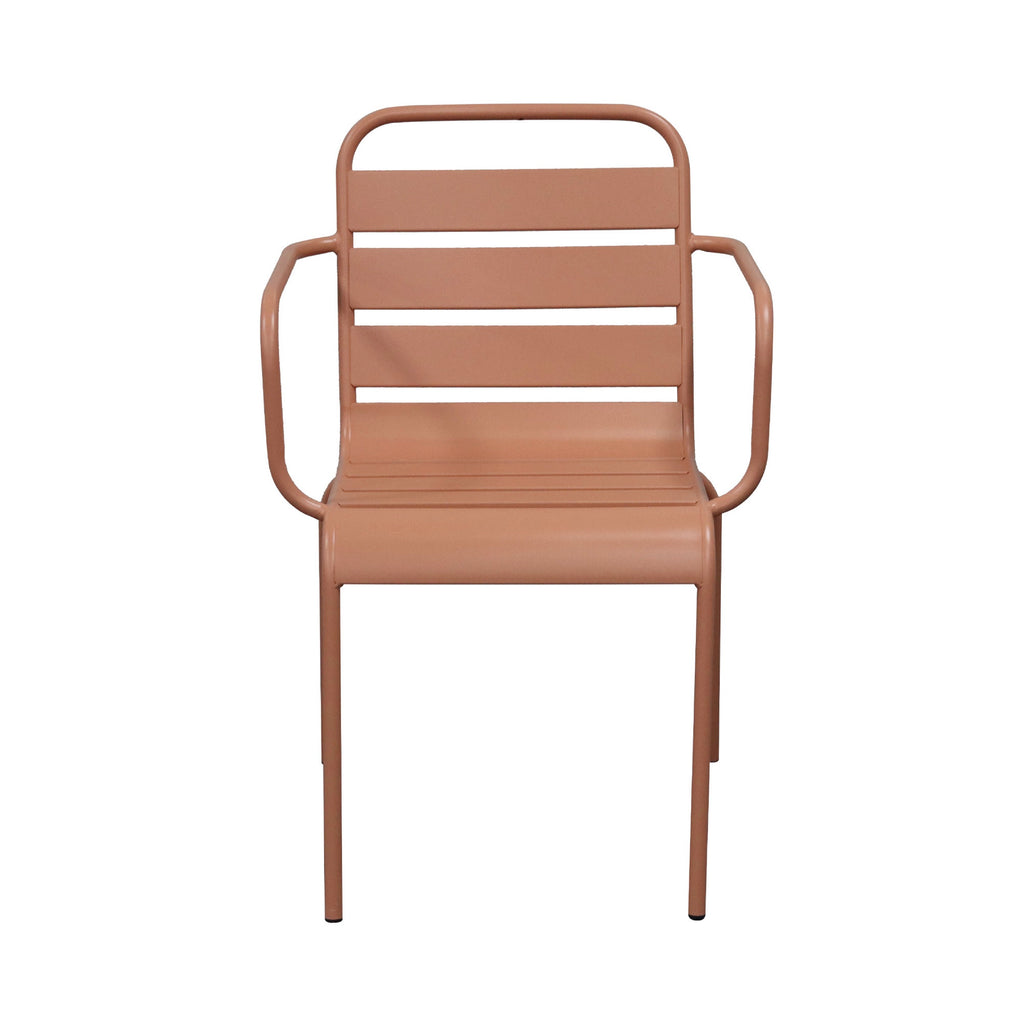 Baca - Ensemble Table + 4 Chaises + 2 Fauteuils En Métal - Terracotta