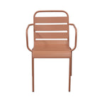 Baca - Ensemble Table + 4 Chaises + 2 Fauteuils En Métal - Terracotta