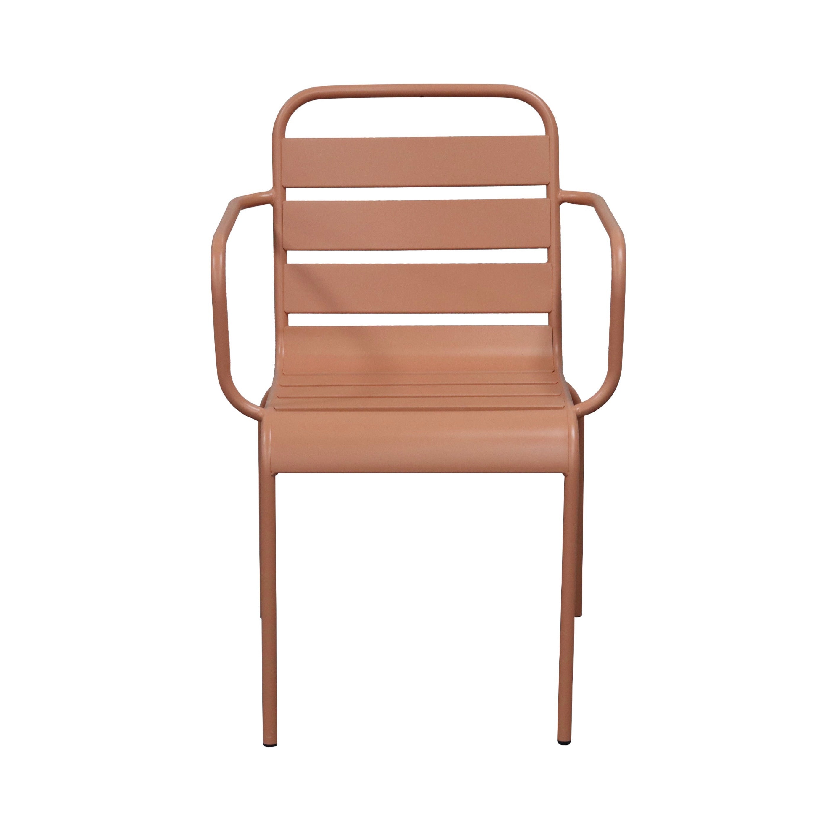 Baca - Ensemble Table + 4 Chaises + 2 Fauteuils En Métal - Terracotta