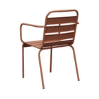Baca - Ensemble Table +6 Chaises +2 Fauteuils En Métal - Terracotta
