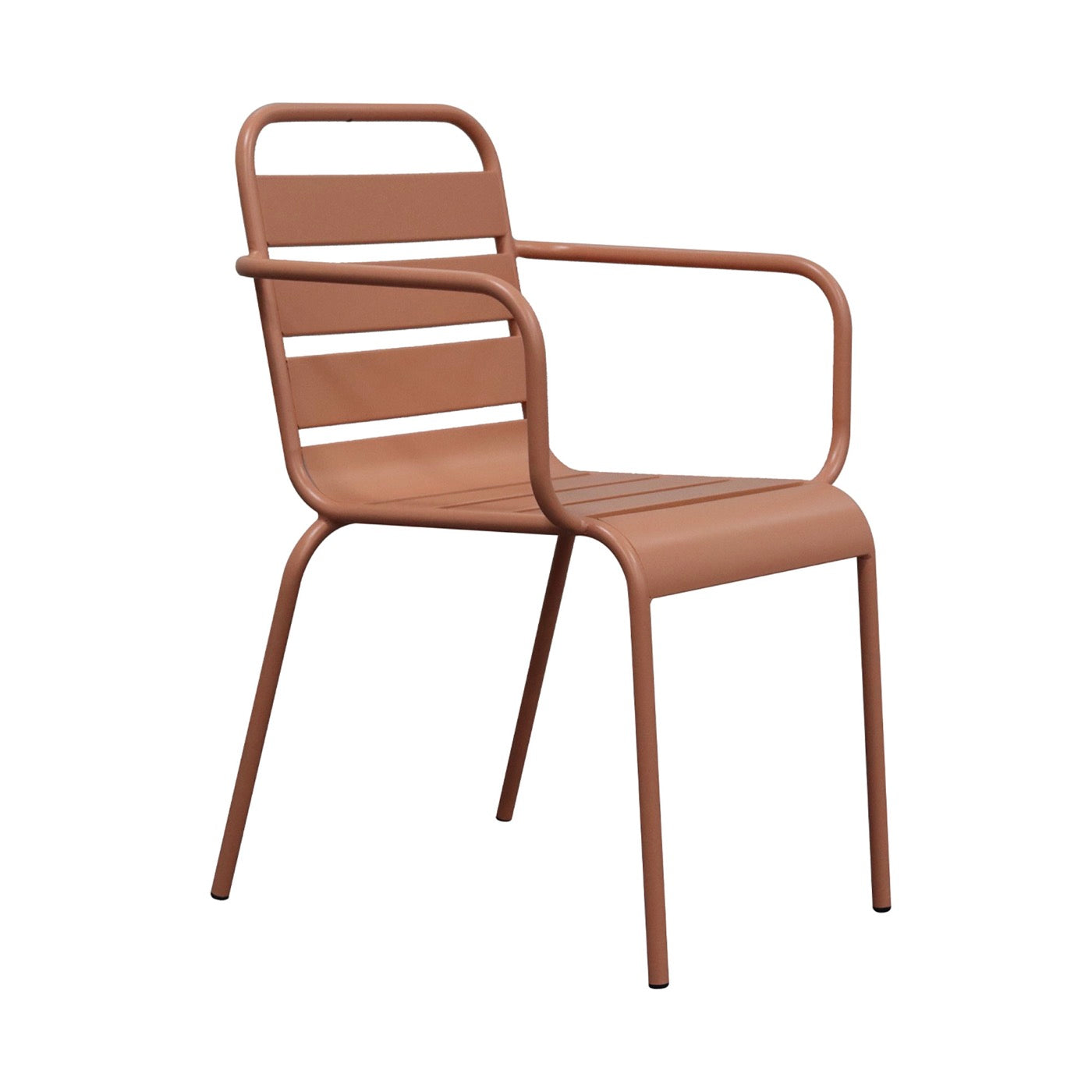 Baca - Ensemble Table +6 Chaises +2 Fauteuils En Métal - Terracotta
