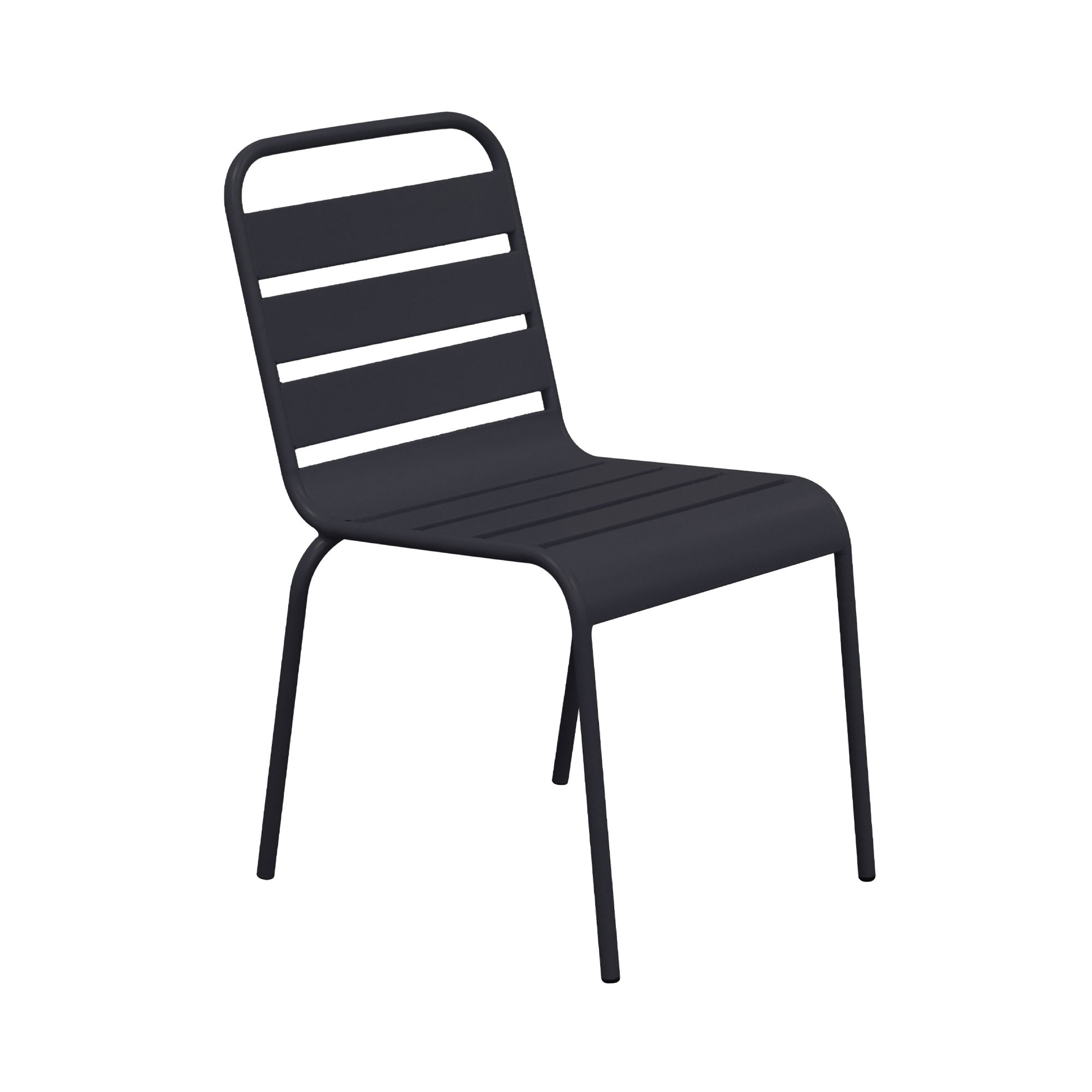 Baca - Garden Table + 4 Metal Chairs Set - Gray