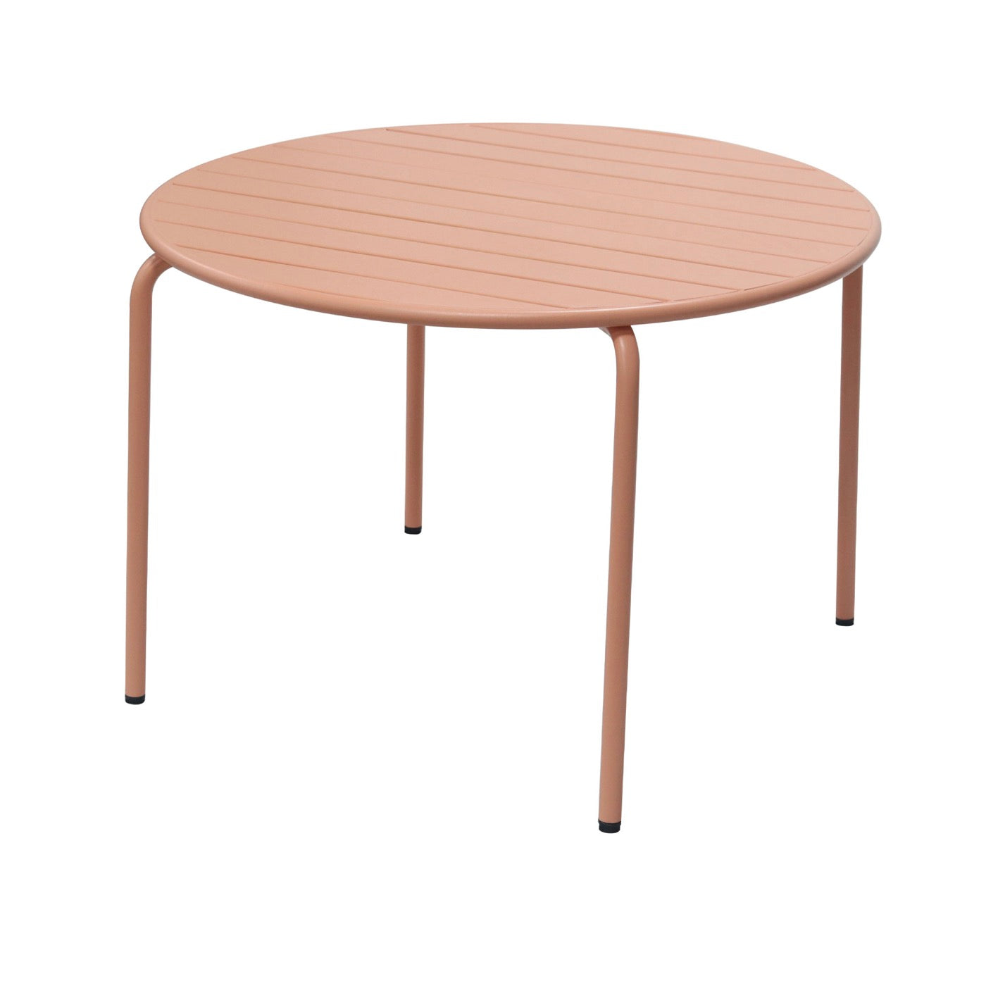 Baca - Conjunto Mesa de Jardín + 4 Sillones de Metal - Terracota
