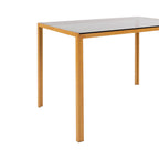 Mirley - Table À Manger - Verre Trempé - Gris Et Naturel