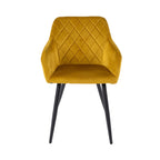 Mindy - Extendable Table + 6 Velvet Chairs - Gray