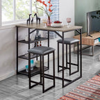 Bar Table + 2 Stools - Gray Oak