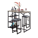 Bar Table + 2 Stools - Gray Oak
