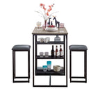 Bar Table + 2 Stools - Gray Oak