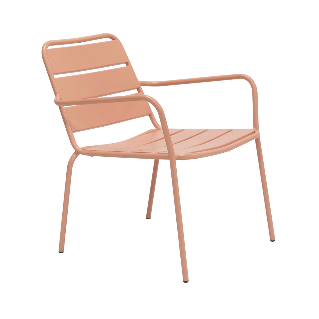 Baca - Lot De 4 Fauteuils De Jardin En Métal - Terracotta