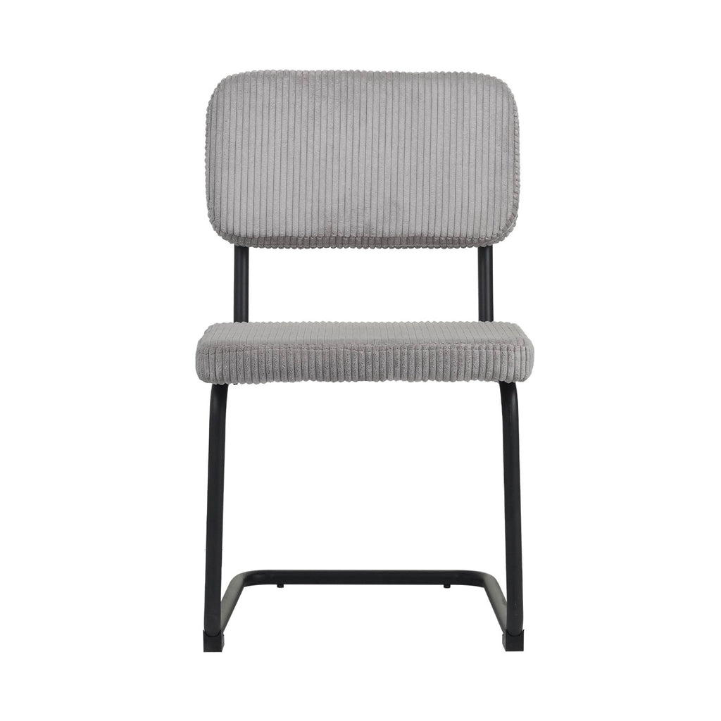 Scandi - Ensemble Repas Table Ronde + 4 Chaises Velours - Naturel